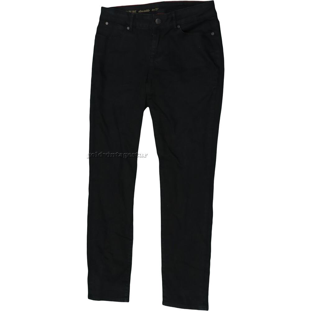 Talbots Signiture Slim Ankle Black Denim Jeans Waist 27 Size 4P